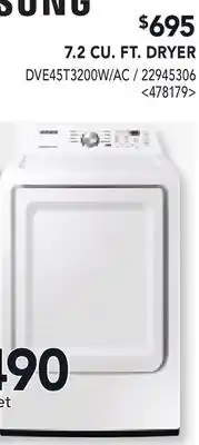 RONA 7.2 cu.ft. DRYER offer