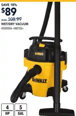 RONA WET/DRY VACUUM offer
