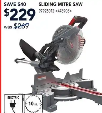 RONA SLIDING MITRE SAW offer