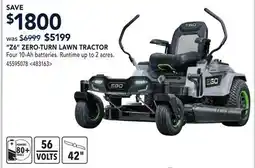RONA EGO Z6 ZERO-TURN LAWN TRACTOR offer