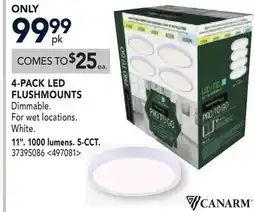 RONA 4-PACK LED FLUSHMOUNTS offer
