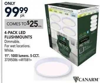 RONA 4-PACK LED FLUSHMOUNTS offer