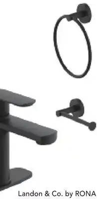 RONA LANDON & CO. NOBRIX LAVATORY FAUCET AND BATHROOM ACCESSORIES SET offer