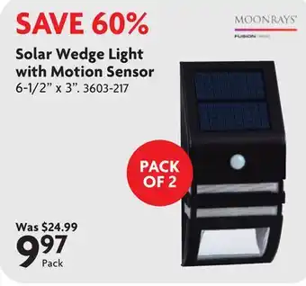 Home Hardware Solar Wedge Light with Motion Sensor offer