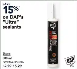 RONA DAP'S Ultra sealants offer