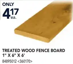 RONA TREATED WOOD FENCE BOARD 1 X 6 X 6' offer