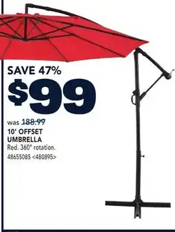 RONA 10' OFFSET UMBRELLA offer