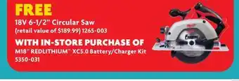 Home Hardware 18V 6-1/2 Circular Saw offer