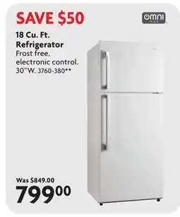 Home Hardware 18 Cu. Ft. Refrigerator offer