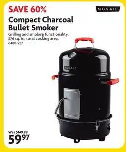 Home Hardware Compact Charcoal Bullet Smoker offer