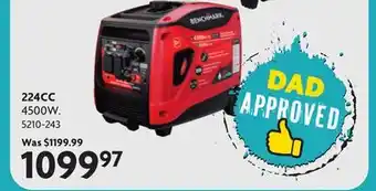 Home Hardware 224CC Dual Fuel Inverter Generators offer