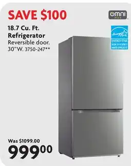 Home Hardware 18.7 Cu. Ft. Refrigerator offer