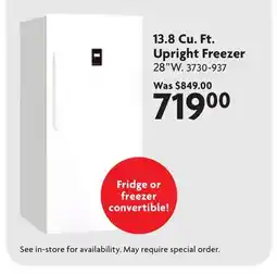 Home Hardware 13.8 cu. ft. Upright Freezer offer
