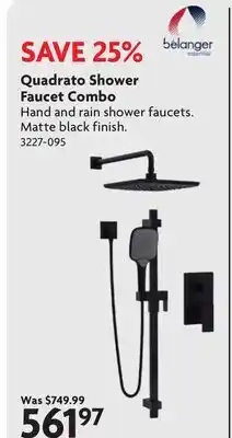 Home Hardware Quadrato Shower Faucet Combo offer