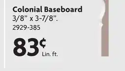 Home Hardware Colonial Baseboard offer
