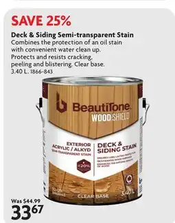Home Hardware Deck & Siding Stain - Semi-Transparent Stain offer