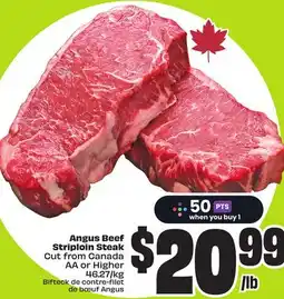 FreshCo Angus Beef Striploin Steak Cut from Canada AA or Higher offer