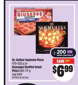 FreshCo Dr. Oetker Suprema Pizza 475-520g or Giuseppe Stuffed Crust Pizza 685-771g offer