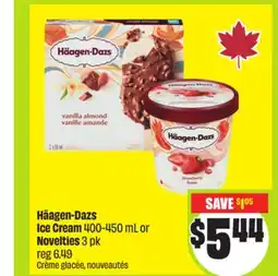 FreshCo Haagen-Dazs Ice Cream 400-450 ml or Novelties 3 pk offer