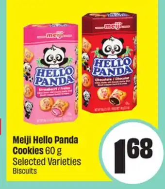 FreshCo Meiji Hello Panda Cookies 60 g Selected Varieties offer