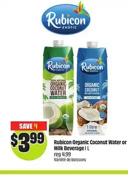 FreshCo Rubicon Organic Coconut Water or Milk Beverage 1L offer