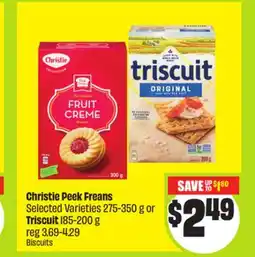 FreshCo Christie Peek Freans Selected Varieties 275-350 g or Triscuit 185-200 g offer