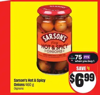 FreshCo Sarson's Hot & Spicy Onions 460 g offer