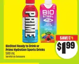 FreshCo BioSteel Ready to Drink or Prime Hydration Sports Drinks 500mL offer