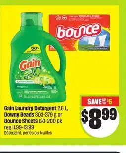 FreshCo Gain Laundry Detergent 2.6 L, Downy Beads 303-379 g or Bounce Sheets 120-200 pk offer