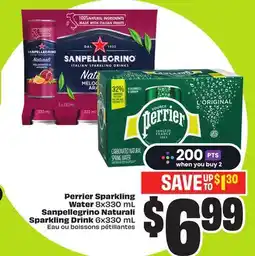 FreshCo Perrier Sparkling Water 8x330 mL Sanpellegrino Naturali Sparkling Drink 6x330 mL offer