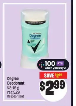 FreshCo Degree Deodorant 48-76 g offer