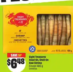 FreshCo Eight Treasures Head-on Shell on Raw Shrimp Frozen 400 g offer