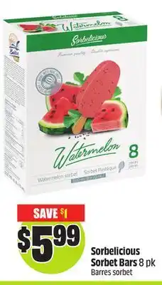FreshCo Sorbelicious Sorbet Bars 8 pk offer