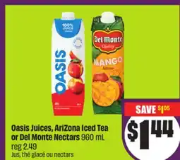 Chalo FreshCo Oasis Juices, AriZona Iced Tea or Del Monte Nectars 960 mL offer