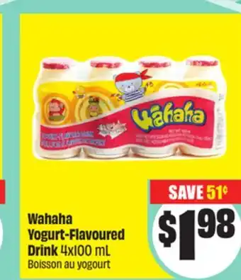 Chalo FreshCo Wahaha Yogurt-Flavoured Drink 4x100 mL offer