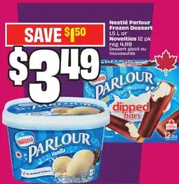 Chalo FreshCo Nestlé Parlour Frozen Dessert 1.5 L or Novelties 12 pk offer