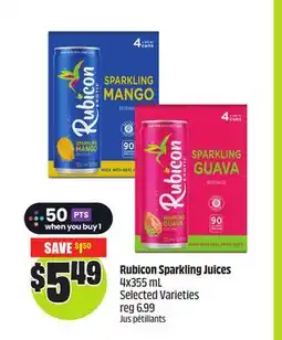 Chalo FreshCo Rubicon Sparkling Juices 4x355 mL Selected Varieties offer