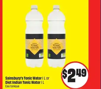 Chalo FreshCo Sainsbury's Tonic Water 1 L or Diet Indian Tonic Water 1 L offer