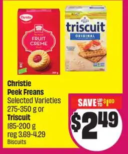 Chalo FreshCo Christie Peek Freans Selected Varieties 275-350 g or Triscuit 185-200 g offer