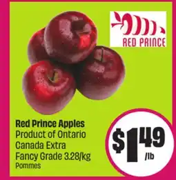 Chalo FreshCo Red Prince Apples Product of Ontario Canada Extra Fancy Grade 3.28/kg offer