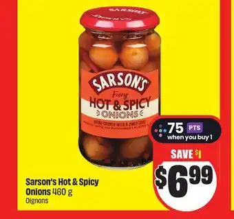 Chalo FreshCo Sarson's Hot & Spicy Onions 460 g offer