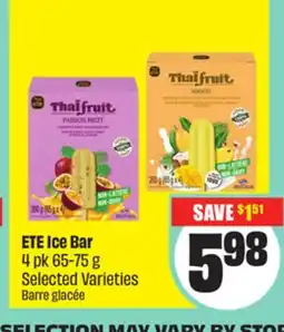 Chalo FreshCo ETE Ice Bar 4 pk 65-75 g Selected Varieties offer