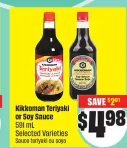 Chalo FreshCo Kikkoman Teriyaki or Soy Sauce 591 mL Selected Varieties offer