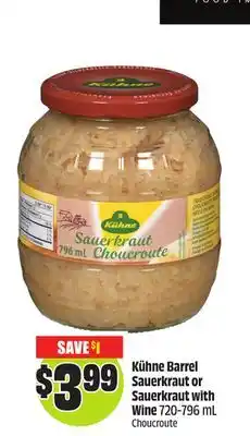 Chalo FreshCo Kühne Barrel Sauerkraut or Sauerkraut with Wine 720-796 mL offer