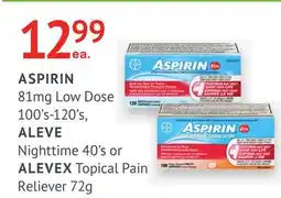 Remedy's RX ASPIRIN, ALEVE, ALEVEX offer