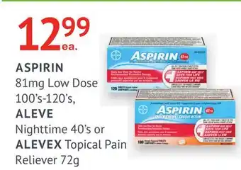 Remedy's RX ASPIRIN, ALEVE, ALEVEX offer