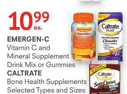 Remedy's RX EMERGEN-C Vitamin C and Mineral Supplement Drink Mix or Gummies CALTRATE Bone Health Supplements offer