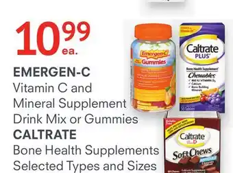 Remedy's RX EMERGEN-C Vitamin C and Mineral Supplement Drink Mix or Gummies CALTRATE Bone Health Supplements offer