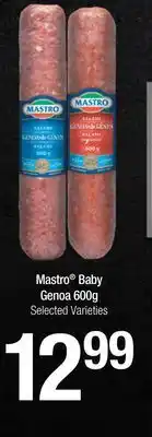 Chalo FreshCo Mastro Baby Genoa 600g Selected Varieties offer