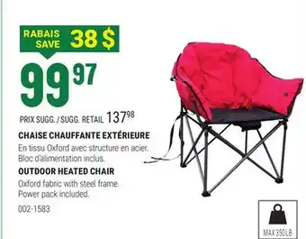 BMR CHAISE CHAUFFANTE EXTÉRIEURE offer